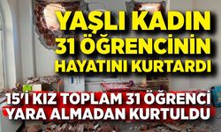 Yolun kaydığını farkeden yaşlı kadın 31 öğrencinin hayatını kurtardı