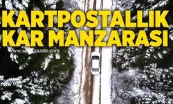 Yüksek kesimlerde kartpostallık kar manzarası