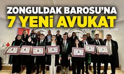 Zonguldak Barosu’nda gurur günü: 7 genç avukat cübbesini giydi