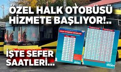 Zonguldak’ta Özel Halk Otobüsü hizmete başlıyor! İşte sefer saatleri