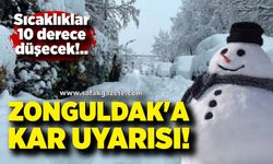 Zonguldak'a kar uyarısı! Sıcaklıklar 10 derede düşecek