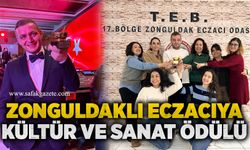 Zonguldaklı eczacıya kültür ve sanat ödülü
