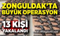 Zonguldak’ta silah kaçakçılığı operasyonu: 13 gözaltı