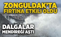Zonguldak’ta fırtına etkisini gösterdi: Dalgalar mendireği aştı