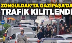 Zonguldak’ta Gazipaşa’da trafik kilitlendi