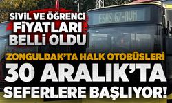 Zonguldak’ta Halk Otobüsleri 30 Aralık’ta seferlere başlıyor! İşte bilet fiyatları