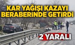 Zonguldak'ta kar yağışı kazayı beraberinde getirdi: 2 yaralı