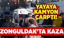 Zonguldak'ta kaza: Yayaya kamyon çarptı!