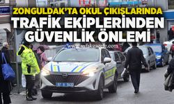 Zonguldak’ta okul çıkışlarında trafik ekiplerinden güvenlik önlemi