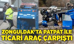 Zonguldak'ta patpat ile ticari araç çarpıştı: 1 yaralı