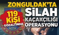 Zonguldak'ta silah kaçakçılığı operasyonu: 119 gözaltı