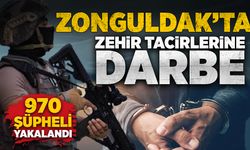 Zonguldak'ta zehir tacirlerine darbe: 970 şüpheli yakalandı