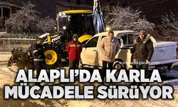 Alaplı’da karla mücadele devam ediyor: Yollar açık, ekipler sahada
