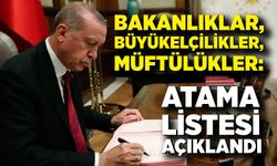 Bakanlıklar, Büyükelçilikler, Müftülükler: Atama Listesi Açıklandı