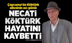 Çaycuma'da Köktürk ailesinin acı günü: Necati Köktürk hayatını kaybetti