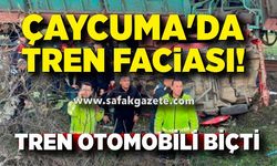 Çaycuma'da tren faciası!  Tren otomobili biçti