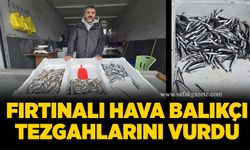 Fırtınalı hava balıkçı tezgahlarını vurdu