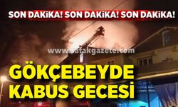 Gökçebey’de Çatı Alev Topuna Döndü