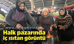 Zonguldak halk pazarında iç ısıtan görüntü