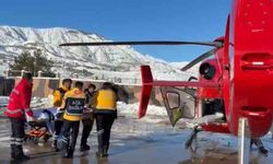 Helikopter ambulans 20 yaşındaki hasta için havalandı