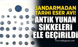 Jandarmadan tarihi eser avı! Antik Yunan sikkeleri ele geçirildi