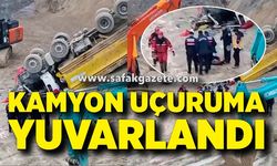 Taş ocağında ölüm: Kamyon uçuruma yuvarlandı