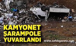 Kamyonet Şarampole Yuvarlandı: 2 Yaralı