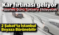 Yoğun Kar Fırtınası Pazartesi Günü Türkiye'yi Etkileyecek