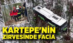 Kartepe’de yolcu otobüsü şarampole uçtu: 22 yaralı