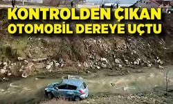 Dereye uçan otomobilde 3 kişi yaralandı