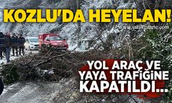 Kozlu'da heyelan! Yol araç ve yaya trafiğine kapatıldı...