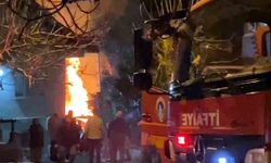 Odunlukta çıkan yangın paniğe neden oldu