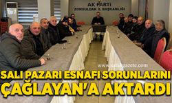 Salı pazarı esnafı sorunlarını Çağlayan'a aktardı
