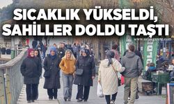 Sıcaklık yükseldi, sahiller doldu taştı