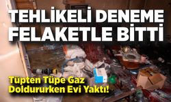Tehlikeli Deneme Felaketle Bitti: Tüpten Tüpe Gaz Doldururken Evi Yaktı!