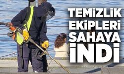 Temizlik ekipleri sahaya indi