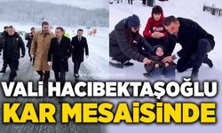 Vali Hacıbektaşoğlu kar mesaisinde