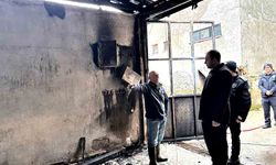 Yanan atölye için hasar tespiti başladı