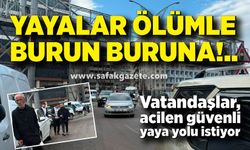 Dolmuş durağına ulaşmak riskli hale geldi: Kaldırım yok, yayalar ölümle buruna buruna