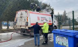 Bolu’da Yol Süpürme Aracı Alev Aldı: Yangın Korkuttu