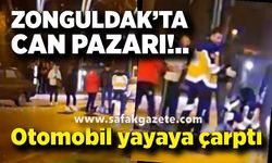 Zonguldak’ta kavşakta can pazarı; Otomobil yayaya çarptı