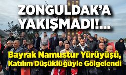 Zonguldak'ta Bayrak Namustur Yürüyüşü, Katılım Düşüklüğüyle Gölgelendi