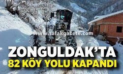 Zonguldak’ta kar alarmı: 82 köy yolu kapandı