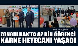 Zonguldak’ta 87 bin öğrenci karne heyecanı yaşadı