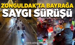 Zonguldak’ta bayrağa saygı sürüşü