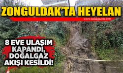 Zonguldak’ta heyelan: 8 eve ulaşım kapandı, doğalgaz akışı kesildi!