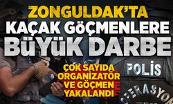 Zonguldak'ta kaçak göçmenlere büyük darbe: Çok sayıda organizatör ve göçmen yakalandı