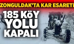 Zonguldak’ta kar esareti: 185 köy yolu kapalı