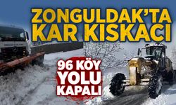 Zonguldak’ta kar kıskacı: 96 köy yolu kapalı!