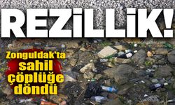 Zonguldak'ta sahil çöplüğe döndü
